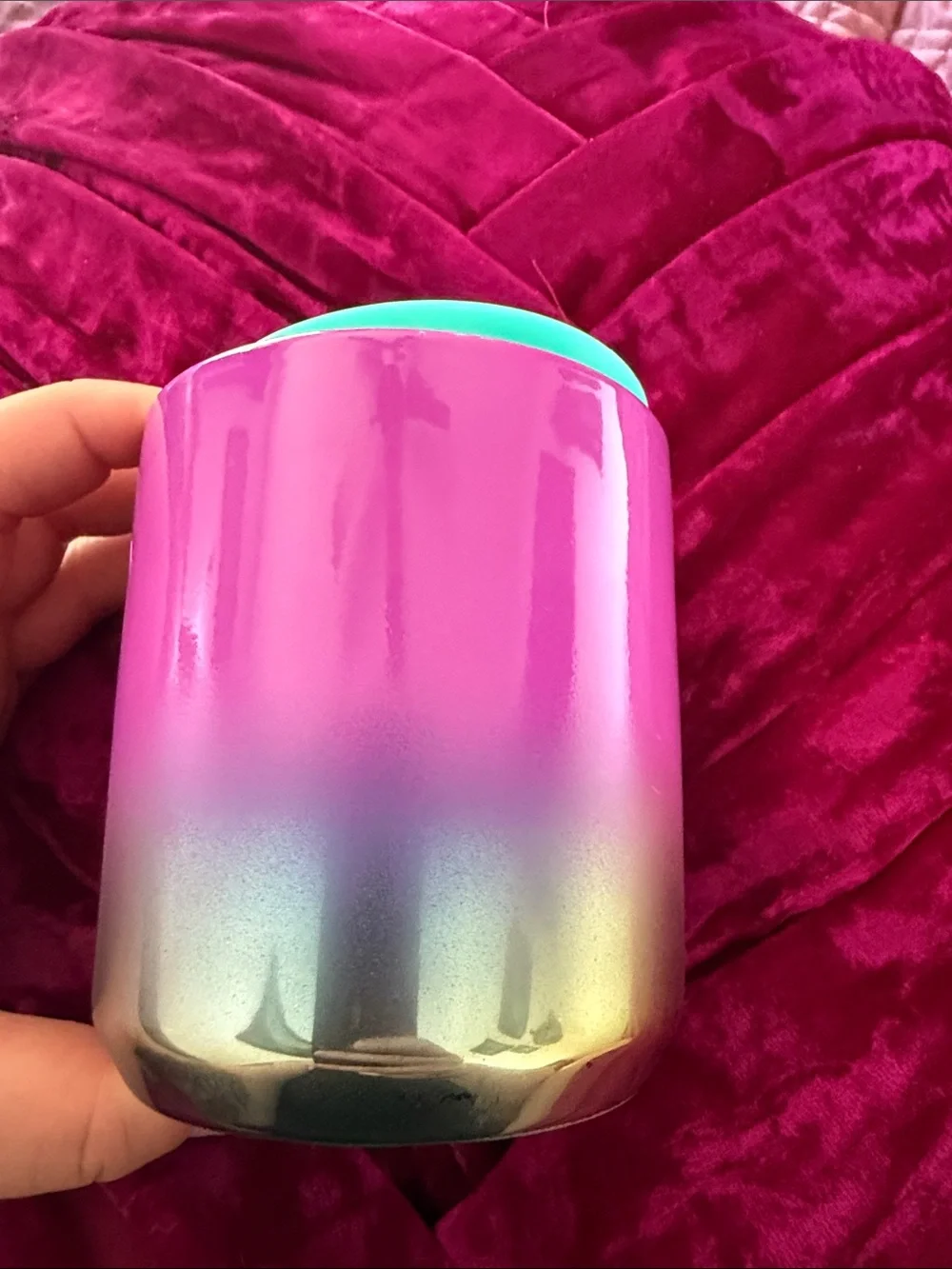 Starbucks Iridescent Rainbow Ceramic Short Mug